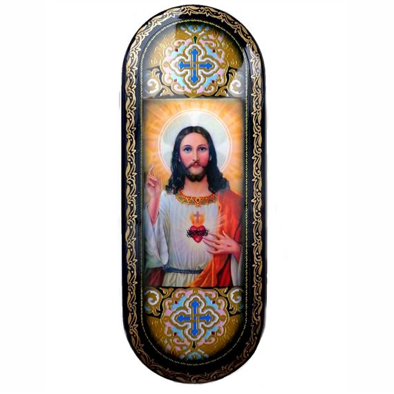 HARD SHELL EYEGLASSES CASE - SACRED HEART OF JESUS