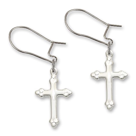 Dangle Cross Earrings