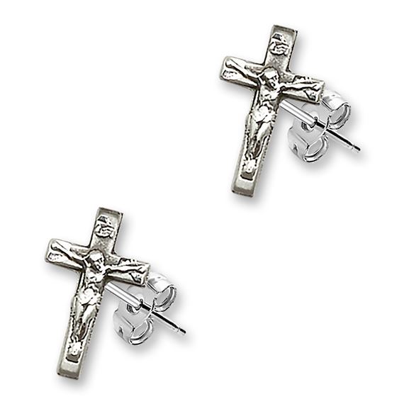 Post Crucifix Earrings