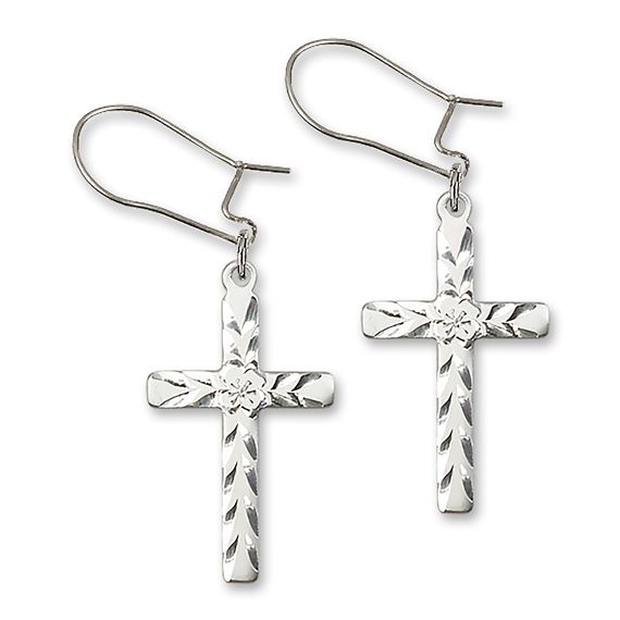 Dangle Cross Earrings