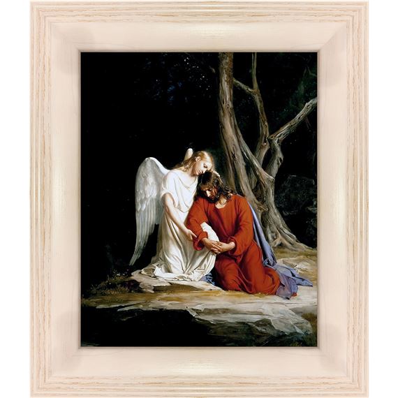 CHRIST IN GETHSEMANE FRAMED PRINT  (10½” x 12½”)
