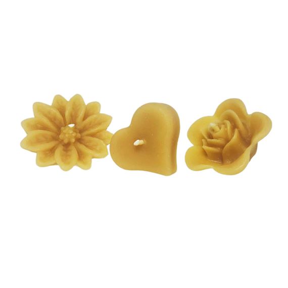 100% BEESWAX (BOX OF 6) - FLOATING CANDLES