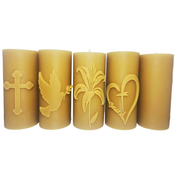 100% BEESWAX - 6"H X 2 1/2" PILLAR CANDLE
