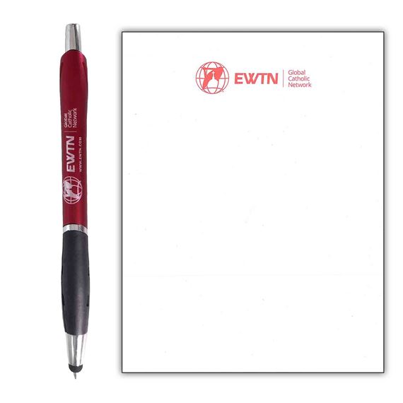EWTN LOGO NOTE PAD (50 SHEETS) & STYLUS PEN SET
