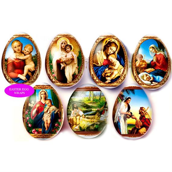 RELIGIOUS ART EGG WRAPS (MARIAN)