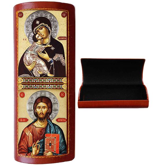 VIRGIN OF VLADIMIR & CHRIST THE TEACHER - EYEGLASS CASE