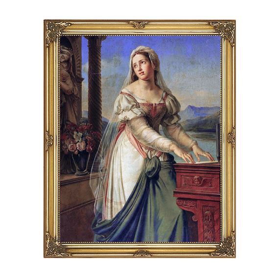 SAINT CECILIA FRAMED PRINT - 13" X 16"