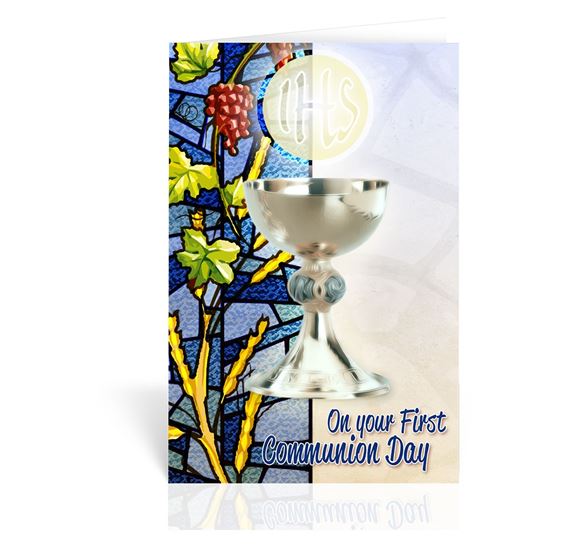 FIRST COMMUNION GREETING CARD - ON YOUR FIRST COMMUNION DAY