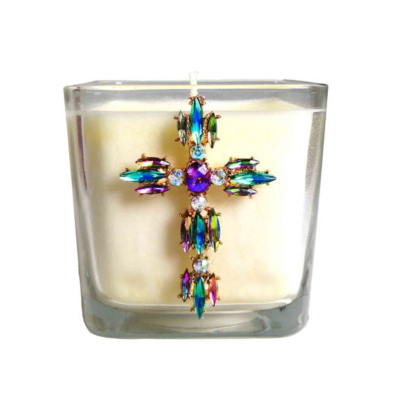 FRANKINCENSE & MYRRH - BIBLICAL OIL CROSS CANDLE