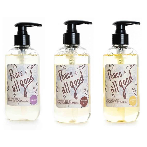 ALL-NATURAL HANDCRAFTED CASTILE LIQUID HAND SOAP (BY FRANCISCAN PEACEMAKERS MINISTRY)