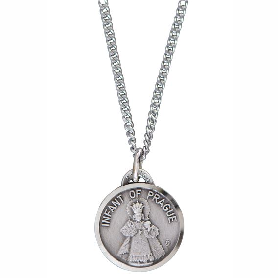 INFANT OF PRAGUE NICKEL SILVER MEDAL