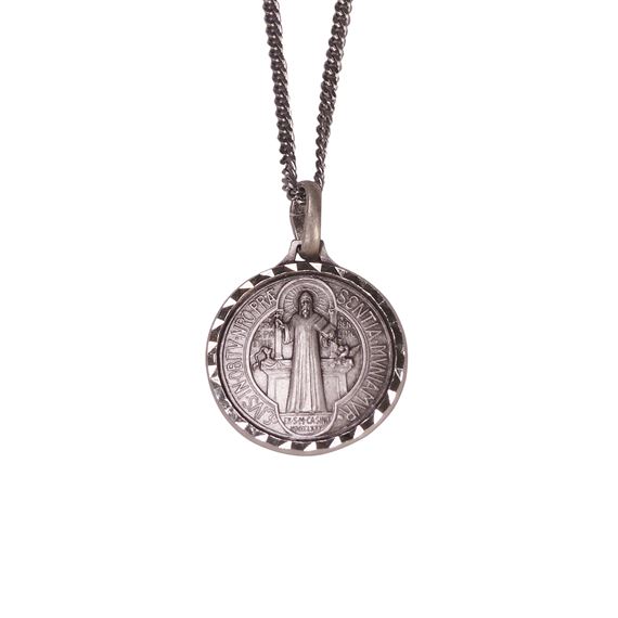 ST. BENEDICT NICKEL SILVER MEDAL