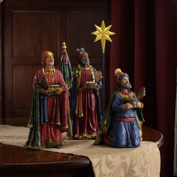 REAL LIFE NATIVITY - THREE KINGS AND CHRISTMAS STAR - 10" SERIES