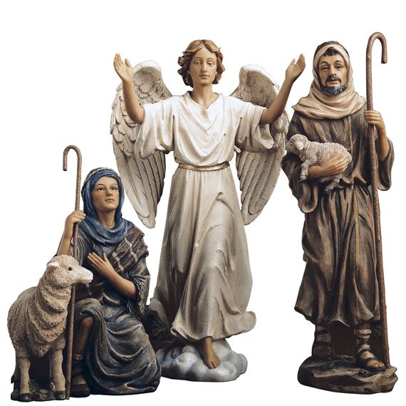 SHEPHERDS AND ANGEL - REAL LIFE NATIVITY- 10 INCH SERIES