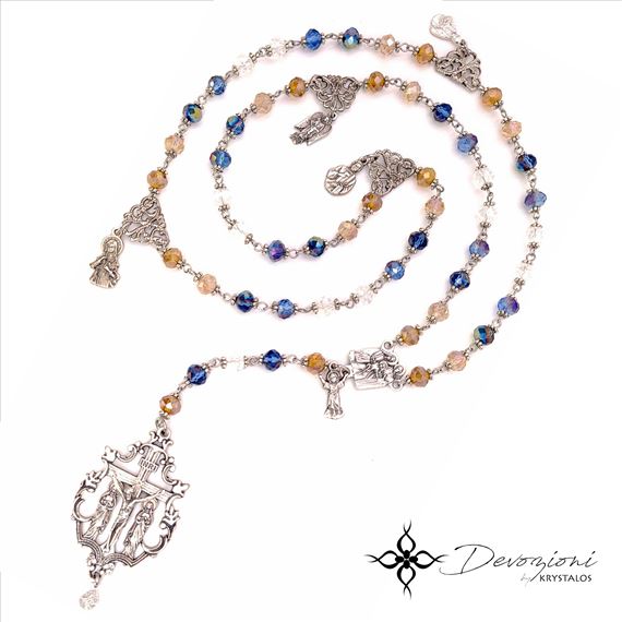 HOLY FAMILY ROSARY - CRYSTAL BEAD
