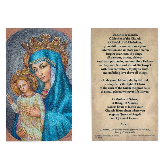 MATER ECCLESIAE MOSAIC - LAMINATED HOLY CARD