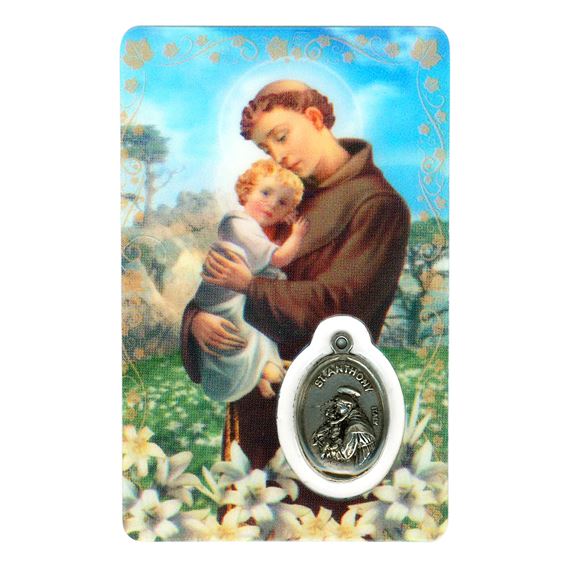 ST. ANTHONY HOLY CARD WITH MEDAL