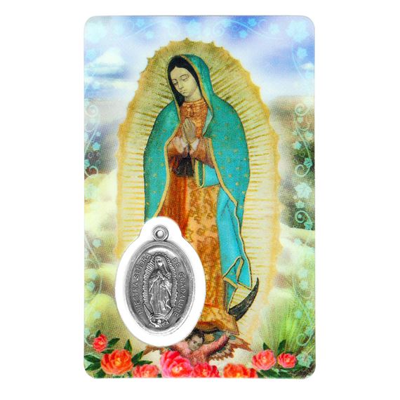 VIRGEN DE GUADALUPE HOLY CARD W/ MEDAL-SPANISH