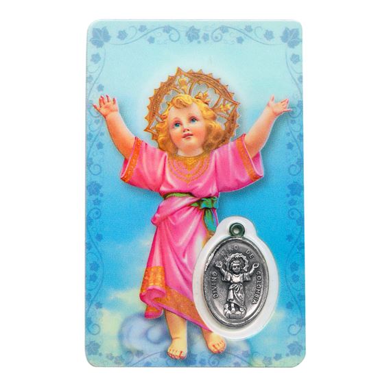 DIVINO NIÑO HOLY CARD WITH MEDAL
