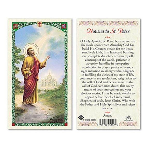 LAMINATED HOLY CARD - SAINT PETER