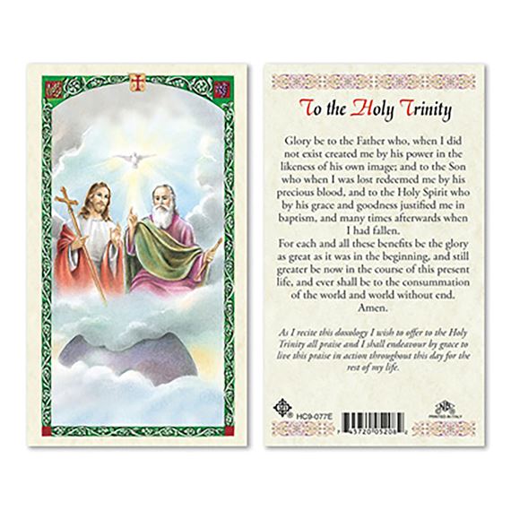 LAMINATED HOLY CARD - THE HOLY TRINITY