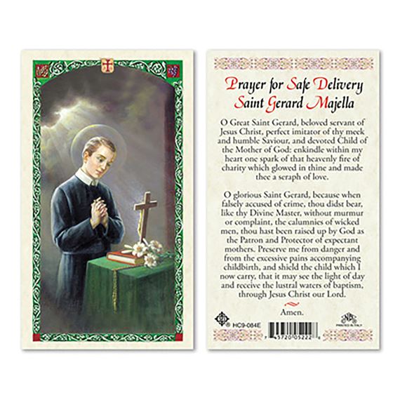 LAMINATED HOLY CARD - ST. GERARD MAJELLA
