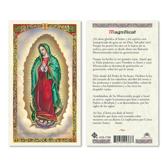 SPANISH HOLY CARD - O.L. GUADALUPE (MAGNIFICAT)