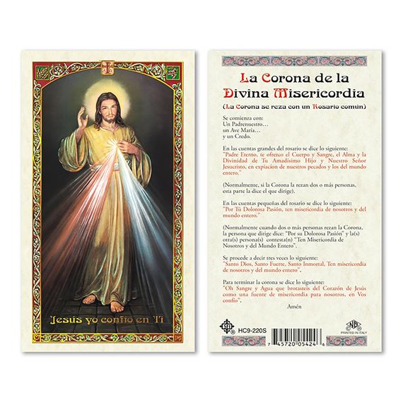 SPANISH HOLY CARD - DIVINA MISERICORDIA