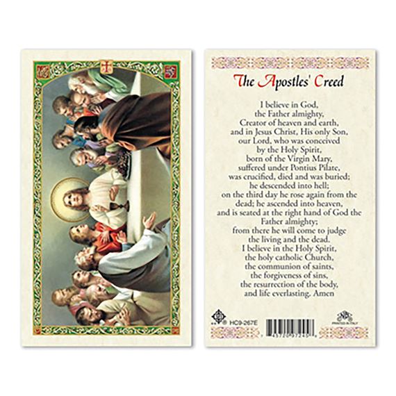 LAMINATED HOLY CARD - APOSTLES' CREED