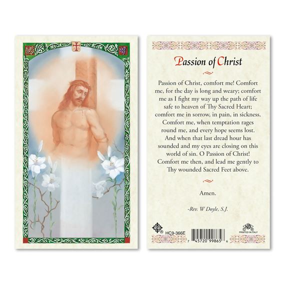 LAMINATED HOLY CARD - PASSION OF CHRIST