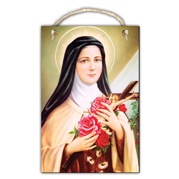ST. THERESE OF LISIEUX HANGING PLAQUE - 5 X 7
