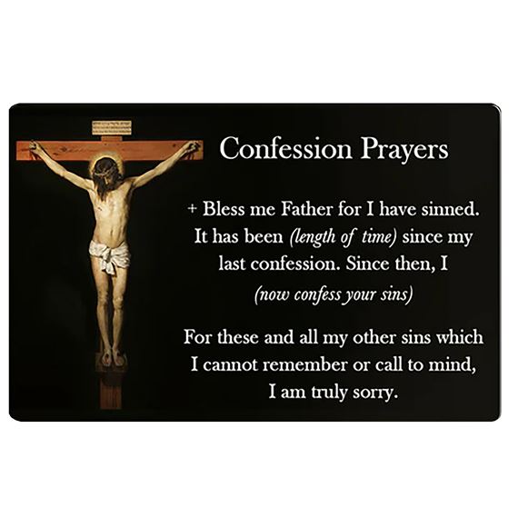 CATHOLIC ID CARD - CONFESSION PRAYERS