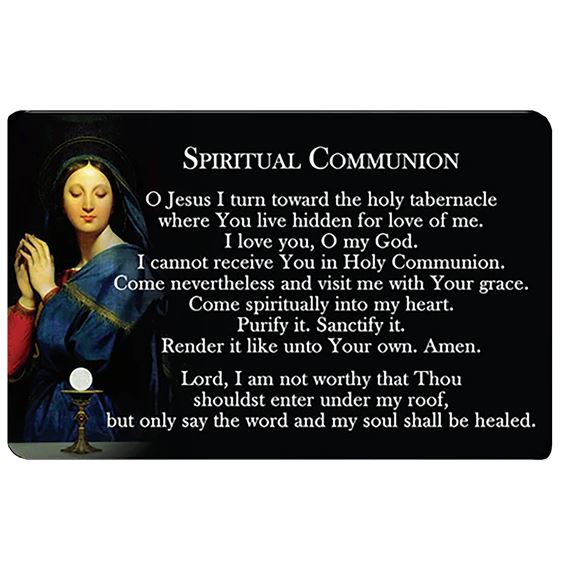 CATHOLIC ID CARD - SPIRITUAL COMMUNION