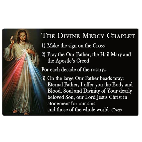 CATHOLIC ID CARD - DIVINE MERCY CHAPLET