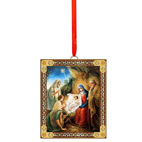 NATIVITY ICON ORNAMENT - 3"