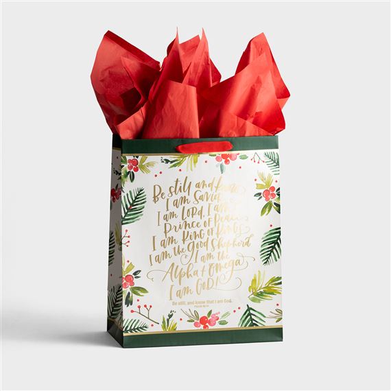 BE STILL AND KNOW - GIFT BAG (WITH TISSUE PAPER)