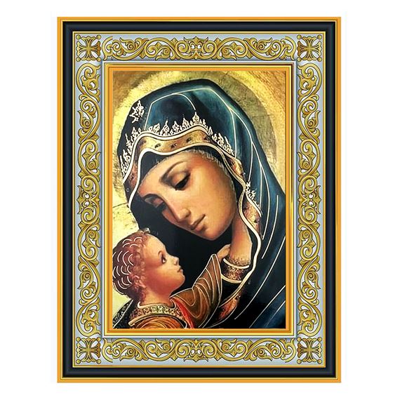MADONNA AND CHILD FRAMED ICON