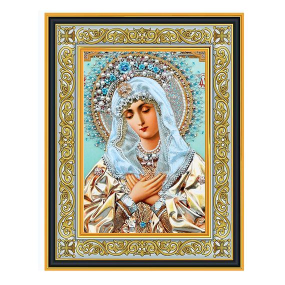 VIRGIN OF EXTREME HUMILITY FRAMED ICON