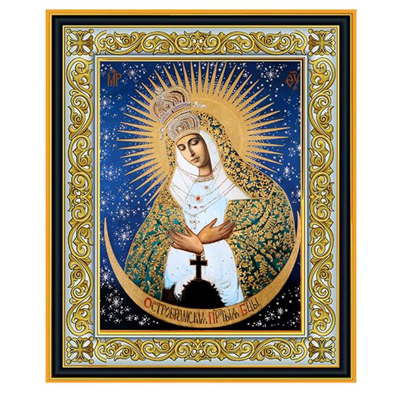 MOTHER OF MERCY - OUR LADY OF OSTRABRAMA FRAMED ICON - (8¼” x 10¼”)