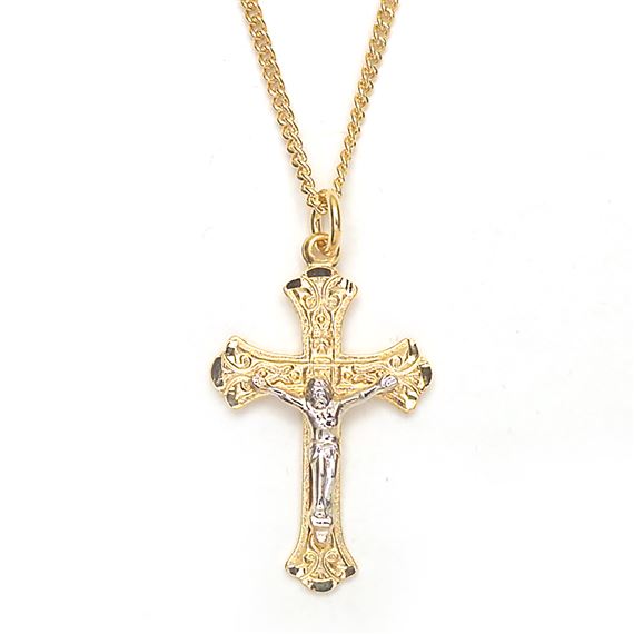 TWO-TONE CRUCIFIX