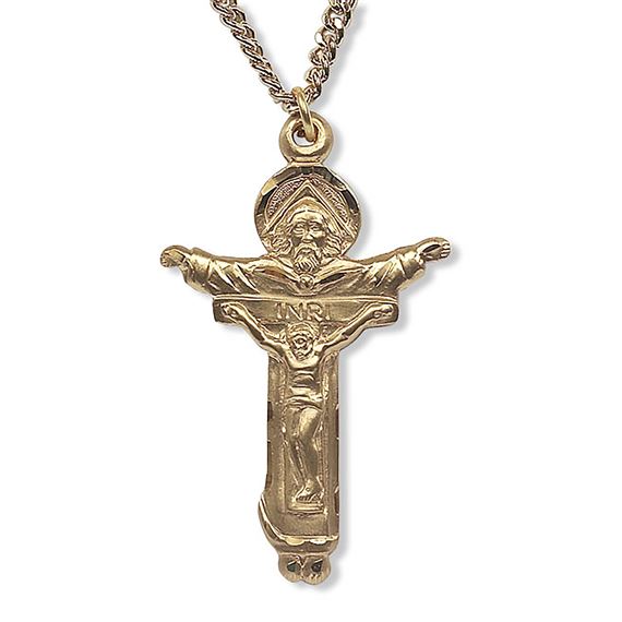 GOLD-FILLED TRINITY CRUCIFIX - LARGE