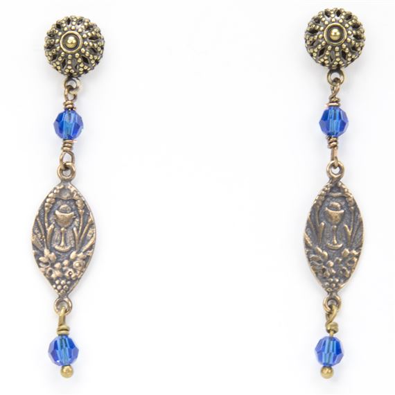 OUR LADY OF THE ANGELS CAPRI SWAROVSKI EARRINGS