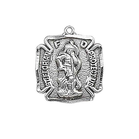 ST. FLORIAN STERLING MEDAL - 18" CHAIN
