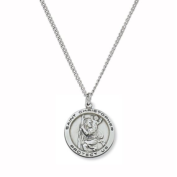 ST. CHRISTOPHER MEDAL - STERLING SILVER