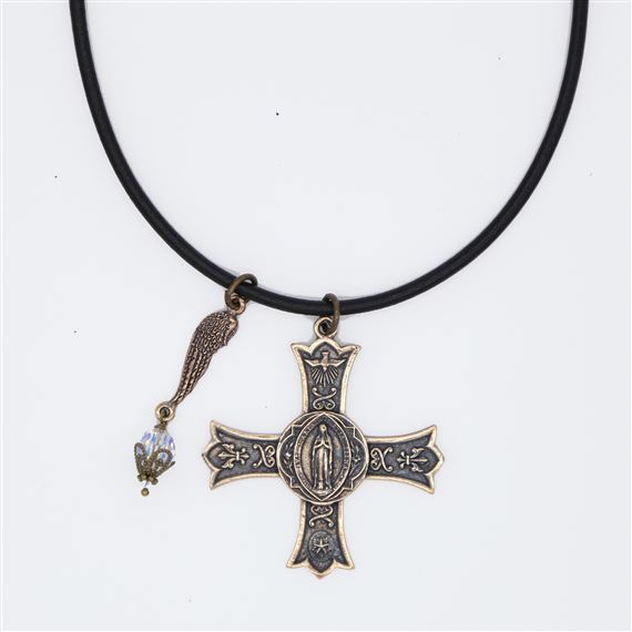 DOUBLE-SIDED ARGENTINE LEATHER NECKLACE