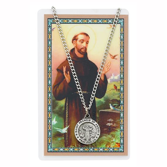 ST. FRANCIS PENDANT WITH PRAYER CARD