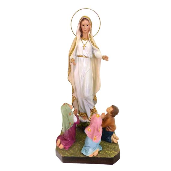 OUR LADY OF FATIMA WITH CHILDREN STATUE - 12"