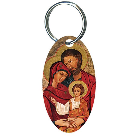 HOLY FAMILY ICON OVAL KEY CHAIN