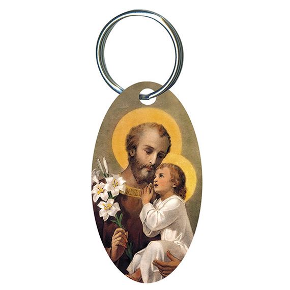 ST. JOSEPH OVAL KEY CHAIN