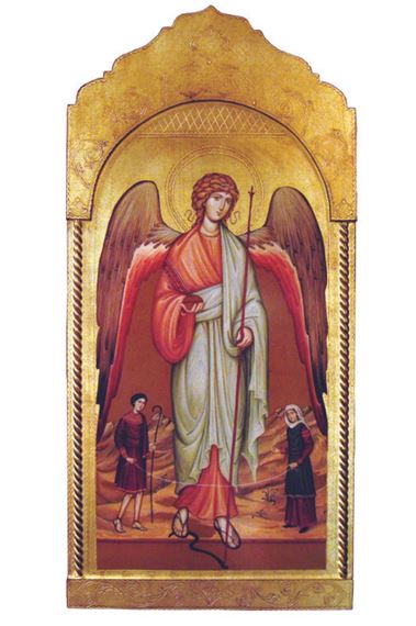 ARCHANGEL RAPHAEL FLORENTINE PLAQUE (21" X 45")